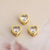 1 Piece Copper Zircon Heart Shape