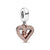 1 Piece Copper Zircon Infinity Heart Shape Pendant