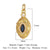 1 Piece Copper Zircon Plating Inlay Polished Pendant