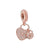 1 Piece Copper Zircon Round Leaves Heart Shape Pendant