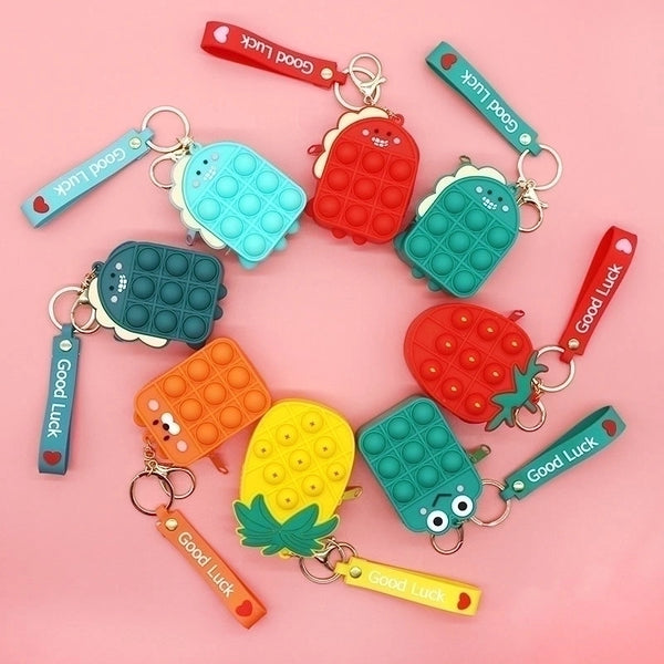 1 Piece Cute Animal Silica Gel Women's Keychain