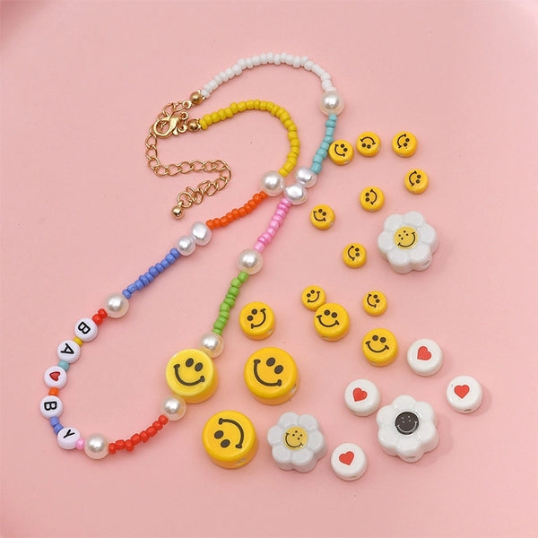 1 Piece Cute Smile Face Ceramics Jewelry Accessories