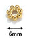 1 Piece Diameter 3mm Diameter 5mm Diameter 6 Mm Hole 1~1.9mm Stainless Steel 18K Gold Plated Solid Color Spacer Bars