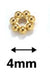 1 Piece Diameter 3mm Diameter 5mm Diameter 6 Mm Hole 1~1.9mm Stainless Steel 18K Gold Plated Solid Color Spacer Bars