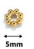 1 Piece Diameter 3mm Diameter 5mm Diameter 6 Mm Hole 1~1.9mm Stainless Steel 18K Gold Plated Solid Color Spacer Bars