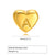 1 Piece Diameter 8mm 1.7MM 304 Stainless Steel Gold Plated Heart Shape Pendant