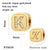 1 Piece Diameter 8mm Hole 3~3.9mm Copper Zircon 18K Gold Plated Letter Polished Pendant Beads