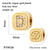 1 Piece Diameter 8mm Hole 3~3.9mm Copper Zircon 18K Gold Plated Letter Polished Pendant Beads