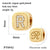 1 Piece Diameter 8mm Hole 3~3.9mm Copper Zircon 18K Gold Plated Letter Polished Pendant Beads