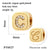 1 Piece Diameter 8mm Hole 3~3.9mm Copper Zircon 18K Gold Plated Letter Polished Pendant Beads