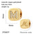 1 Piece Diameter 8mm Hole 3~3.9mm Copper Zircon 18K Gold Plated Letter Polished Pendant Beads