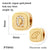 1 Piece Diameter 8mm Hole 3~3.9mm Copper Zircon 18K Gold Plated Letter Polished Pendant Beads