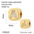 1 Piece Diameter 8mm Hole 3~3.9mm Copper Zircon 18K Gold Plated Letter Polished Pendant Beads