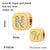 1 Piece Diameter 8mm Hole 3~3.9mm Copper Zircon 18K Gold Plated Letter Polished Pendant Beads