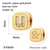 1 Piece Diameter 8mm Hole 3~3.9mm Copper Zircon 18K Gold Plated Letter Polished Pendant Beads