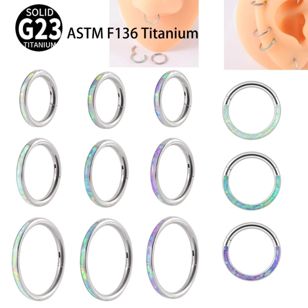 1 Piece Ear Cartilage Rings & Studs Casual Elegant Vacation Geometric G23 Titanium Alloy Polishing Opal