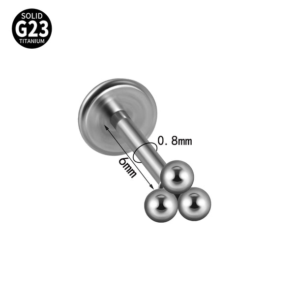 1 Piece Ear Cartilage Rings & Studs Casual Minimalist Commute Geometric G23 Titanium Inlay Zircon Lip Rings Ear Cartilage Rings & Studs