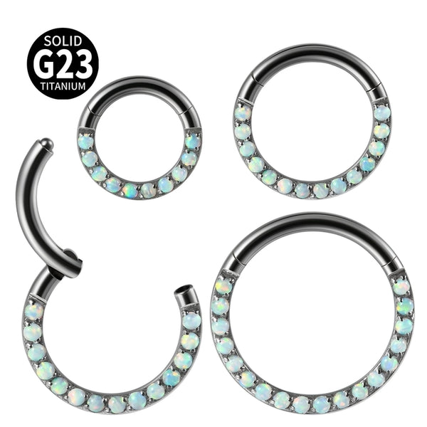 1 Piece Ear Cartilage Rings & Studs IG Style Modern Style Cool Style Round G23 Titanium Synthetic Opal Inlay Synthetic Opal Ear Cartilage Rings & Studs Nose Ring