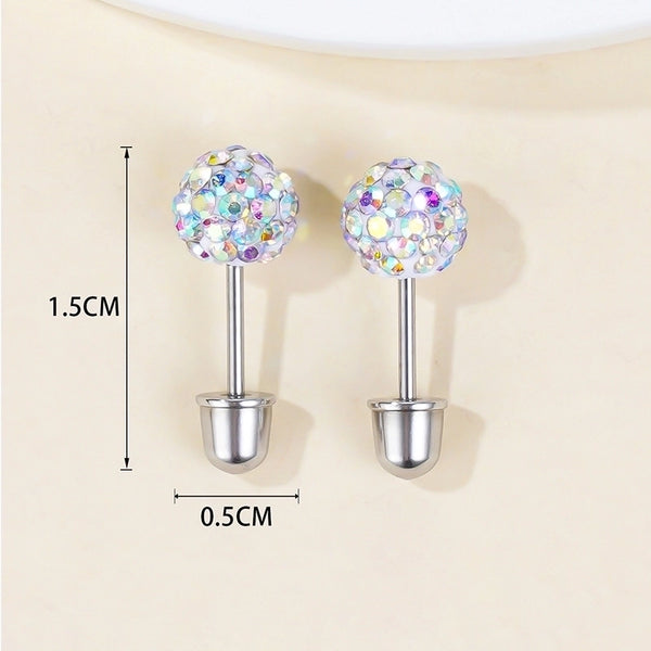 1 Piece Ear Cartilage Rings & Studs Minimalist Classic Style Round 304 Stainless Steel Ear Cartilage Rings & Studs