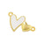 1 Piece Elegant Heart Shape Copper Enamel Plating Jewelry Accessories