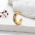 1 Piece Elegant Shiny Geometric Eye Snake Plating Inlay Stainless Steel Zircon 18k Gold Plated Ear Cuffs