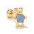 1 Piece Fashion Animal Inlay Copper Zircon Ear Studs