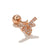 1 Piece Fashion Animal Inlay Copper Zircon Ear Studs