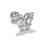 1 Piece Fashion Animal Inlay Copper Zircon Ear Studs