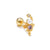 1 Piece Fashion Animal Inlay Copper Zircon Ear Studs