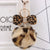 1 Piece Fashion Bow Knot Leopard Pu Leather Women's Bag Pendant Keychain