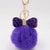 1 Piece Fashion Bow Knot Leopard Pu Leather Women's Bag Pendant Keychain