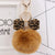 1 Piece Fashion Bow Knot Leopard Pu Leather Women's Bag Pendant Keychain