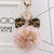 1 Piece Fashion Bow Knot Leopard Pu Leather Women's Bag Pendant Keychain