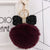 1 Piece Fashion Bow Knot Leopard Pu Leather Women's Bag Pendant Keychain