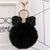 1 Piece Fashion Bow Knot Leopard Pu Leather Women's Bag Pendant Keychain