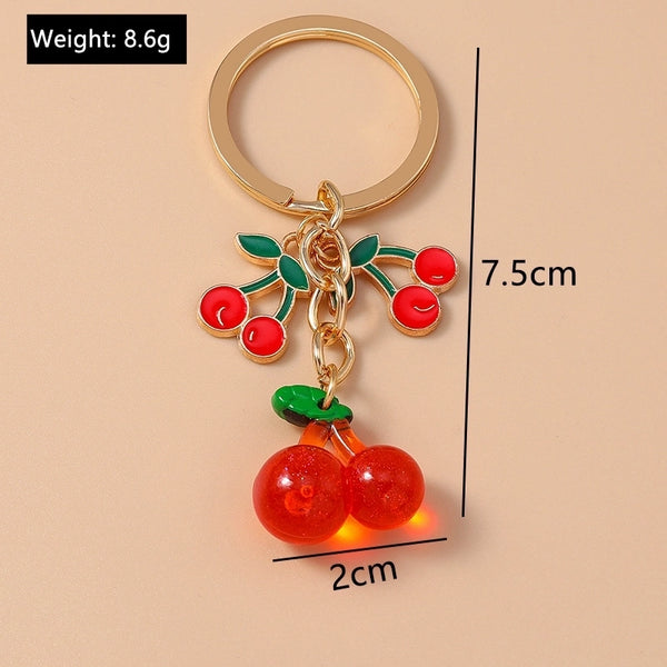 1 Piece Fashion Cherry Key Ring For Women Daily Wear