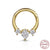 1 Piece Fashion Circle Silver Plating Inlay Zircon Nose Ring