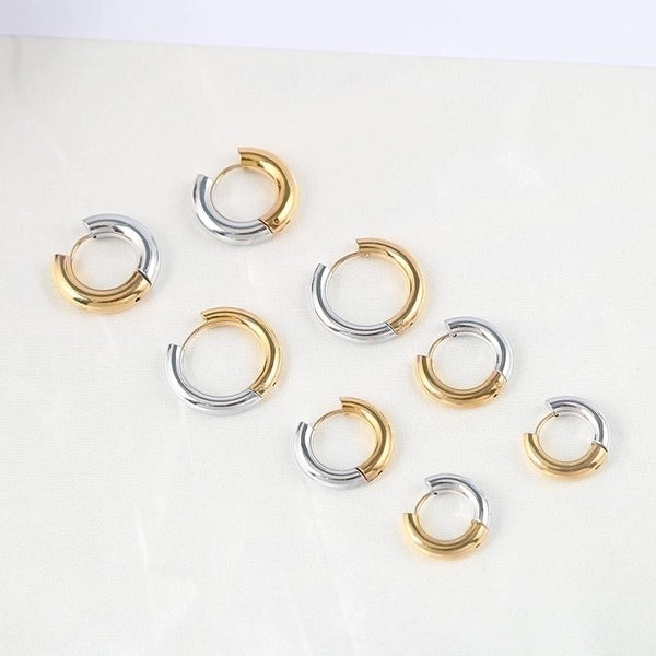 1 Piece Fashion Color Block Plating Stainless Steel Earrings