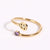 1 Piece Fashion Constellation Stainless Steel Inlay Zircon Open Ring