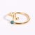 1 Piece Fashion Constellation Stainless Steel Inlay Zircon Open Ring