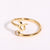 1 Piece Fashion Constellation Stainless Steel Inlay Zircon Open Ring