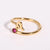 1 Piece Fashion Constellation Stainless Steel Inlay Zircon Open Ring