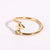 1 Piece Fashion Constellation Stainless Steel Inlay Zircon Open Ring