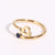 1 Piece Fashion Constellation Stainless Steel Inlay Zircon Open Ring