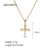 1 Piece Fashion Cross Stainless Steel Plating Inlay Zircon Pendant Necklace