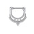 1 Piece Fashion Crown Skull Stainless Steel Plating Inlay Artificial Gemstones Nose Ring