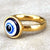 1 Piece Fashion Devil's Eye Titanium Steel Plating Rings