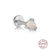 1 Piece Fashion Flower Sterling Silver Plating Inlay Gem Ear Studs