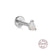 1 Piece Fashion Flower Sterling Silver Plating Inlay Gem Ear Studs