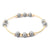 1 Piece Fashion Geometric Beaded Steel Bangle